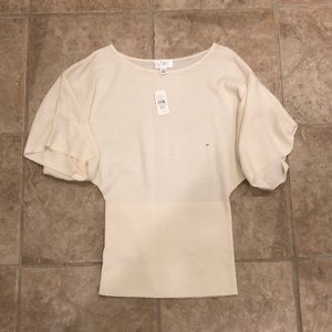 NWT Ann Taylor Flutter Sleeve Wool Blend Sweater
